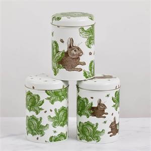 Thornback & Peel Rabbit & Cabbage Set of 3 Caddy Tins